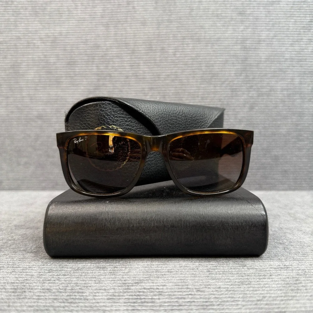 Ray-Ban Wayfarer Tortoise Shell Polarized Y2K Sunglasses Brown Lens Vtg